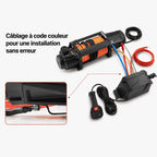 Câblage à code couleur du treuil pour le raccordement à la batterie