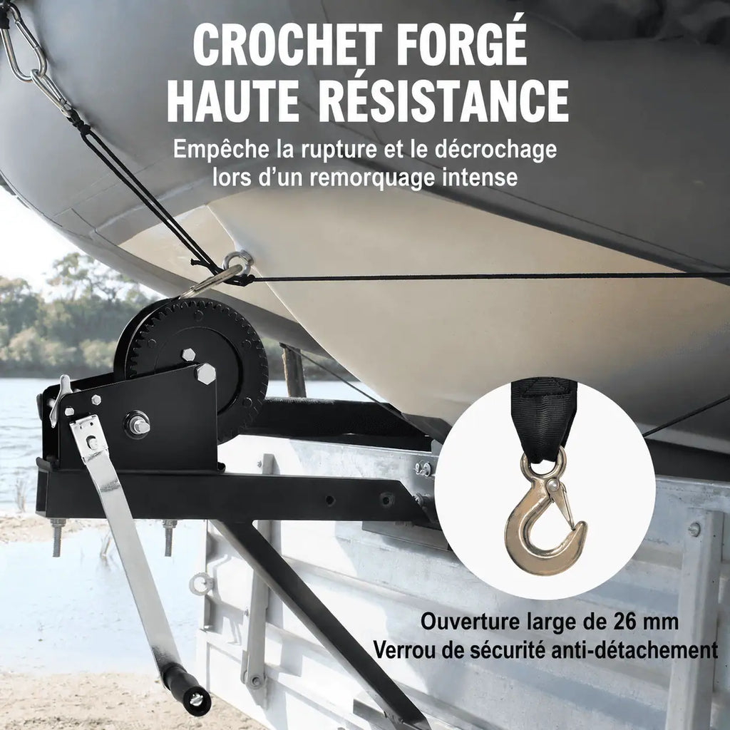 Crochet forgé à ouverture de 28 mm avec verrou de sécurité anti-décrochage