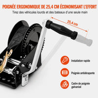 Poignée ergonomique de 25,4 cm à revêtement antidérapant et cadre galvanisé